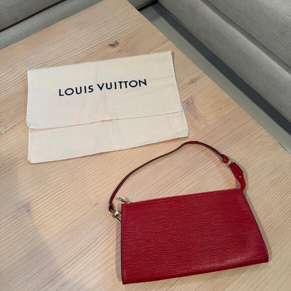 Louis Vuitton Red Epi Pochette - Picture 14 of 14
